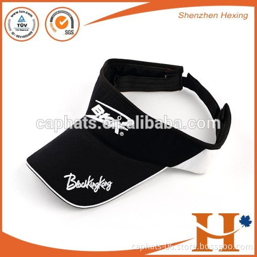Long brim sun visor caps custom logo printing elastic adjust